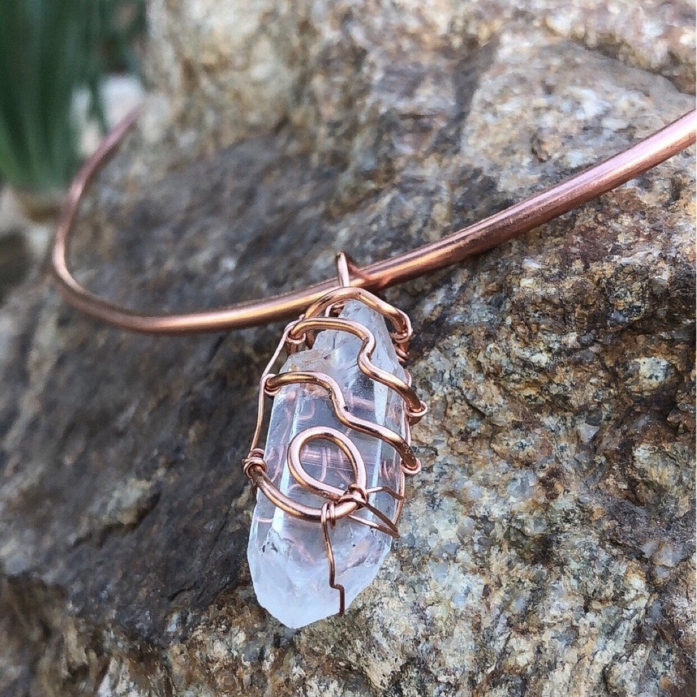 Adjustable Lemurian Quartz Necklace/Choker/Tiara